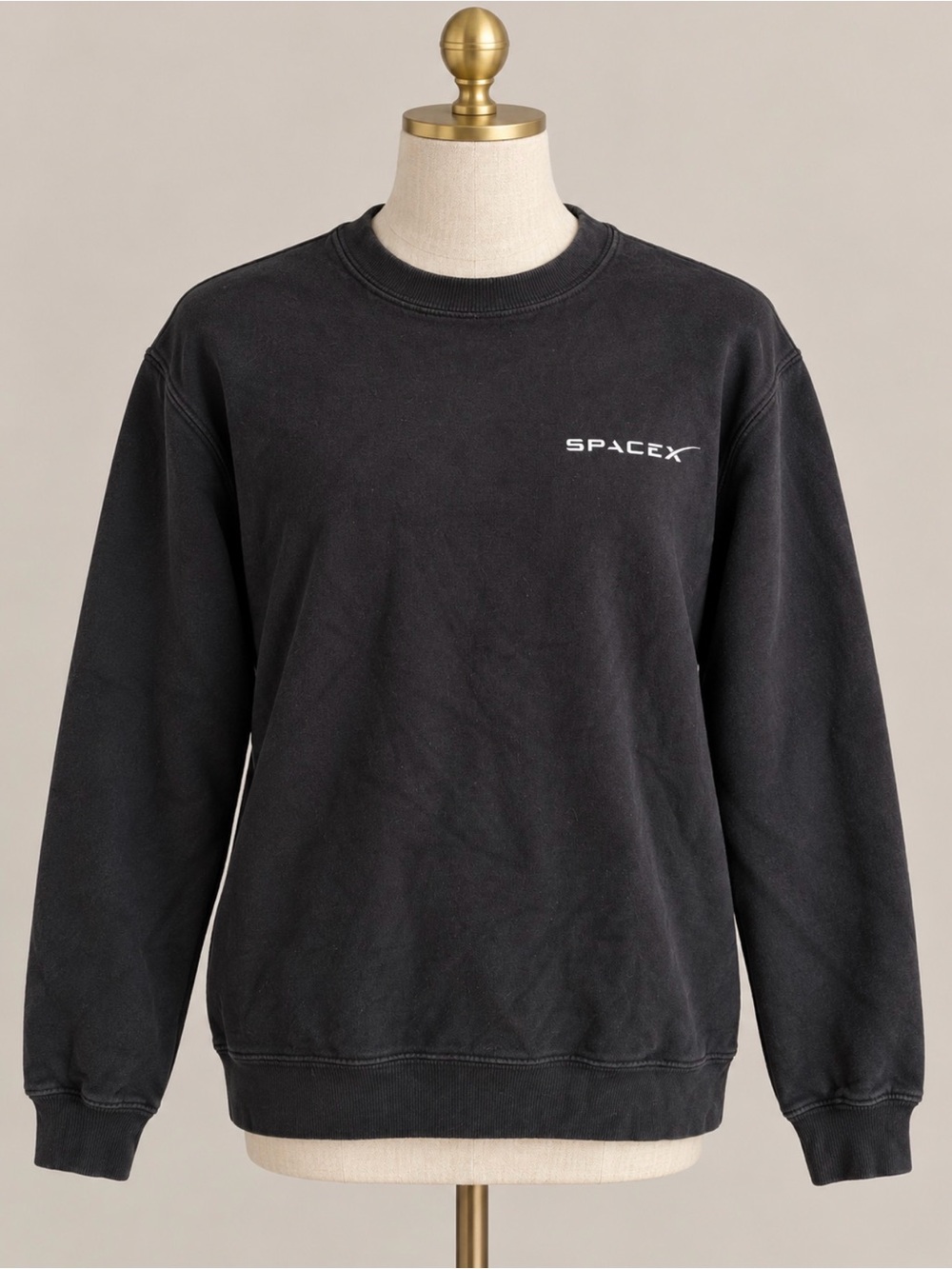 SpaceX Women's Black Crewneck Pullover Sweater